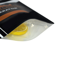 Sacs d'emballage personnalisés en Mylar noir mat avec fermeture éclair pour kimchi, chips, barres alimentaires et bœuf séché