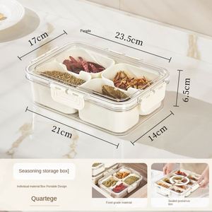 กล่องขนมทรงสี่เหลี่ยมพร้อมฝาปิดแบบมีหูหิ้ว พับเก็บได้ ใช้จัดระเบียบในตู้เย็น สำหรับใส่ผัก ขนม ของว่าง สำหรับงานปาร์ตี้ ท่องเที่ยว ปิกนิก ใช้จัดระเบียบอาหาร - Product Image 6