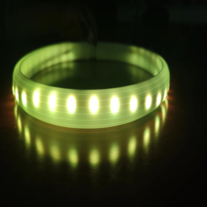 Collar de perro LED recargable USB tipo C Collar de flash RGB de silicona arcoíris con luces - Product Image 5