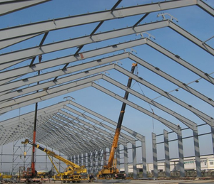 โรงเก็บโครงสร้างเหล็กสำเร็จรูปอุตสาหกรรมโรงเก็บสินค้าโรงจอดรถสำหรับอาคารคลังสินค้า - Product Image 5