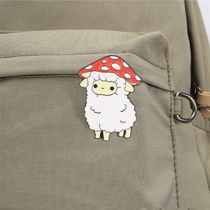 Adorable Juego de Broches Esmaltados de Hongo con Manchas Rojas para Decoración de Uso Diario - Product Image 4