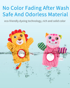 Jollybaby tùy chỉnh voi Sư tử nhồi bông búp bê mềm đồ chơi động vật sang trọng tay con rối với rattle gương cho trẻ em - Product Image 6