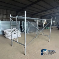Échafaudage mobile robuste en acier Q195, galvanisé à chaud, anti-corrosion, installation facile, échafaudage de travail pour chantier de construction