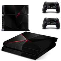 Kit Complet d'Autocollants Vinyle Personnalisés pour Console de Jeu PlayStation 4 PS4 et Manette Film de Couleur
