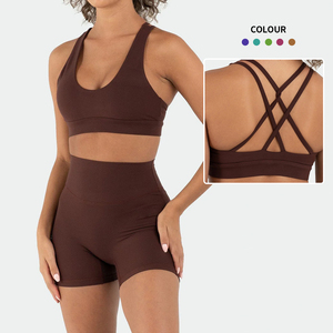 Miqi nouveau <span class=keywords><strong>justaucorps</strong></span> dos nu combinaison sportive femmes Yoga costume pour Fitness femmes vêtements de sport body OEM conception personnalisée Logo - Product Image 2