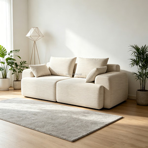Canapé modulaire en velours sans armature, deux places, pliable, facile d'entretien, confortable, pour salon – Vente chaude usine, prix abordable, luxe moderne - Product Image 4