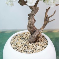 Arbre artificiel en fleurs de cerisier en soie pour la décoration de la maison et les mariages (vente en gros) |   Logo personnalisé Branche de fleur