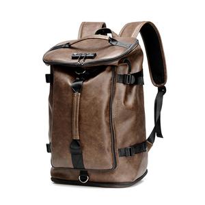 Custom 2025 Waterproof PU Leather Laptop <b>Backpack</b> Business Style Anti-Theft Feature Polyester for Travel Overnight Duffel Bag - Product Image 4