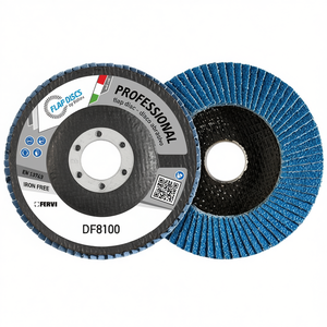 Disque à lamelles professionnel Fervi 115 mm, abrasif sans fer pour ponçage du métal - Product Image 1