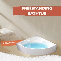 Baignoire triangulaire contemporaine pour se baigner, baignoires d'angle triangulaires, projets hôteliers de luxe et usage domestique et de bain