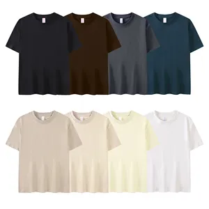 Custom Logo Heavy Weight Tshirts Tee Shirt 100% Cotton Plus Size Men's T-shirt 280GSM Cotton Oversized Blank T Shirts