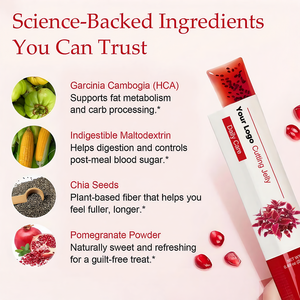 شرائط جيلي قابلة للذوبان بخلاصة غارسينيا كامبوجيا 1200 ملغ، مثبط للشهية للنساء، يعزز الأيض ويتحكم بالرغبة في الأكل، 10 أكياس - Product Image 5