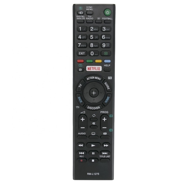 Universal Remote Control RM-L1275 Fixed Code for SONY RMT-TX100D Smart LED TV with Netflix Buttons