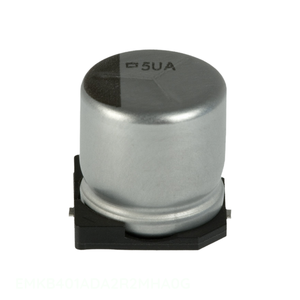 ตัวเก็บประจุแบบติดผิว (Surface Mount) ยี่ห้อ Manufacturer Channel รุ่น CAP ALUM ความจุ 2.2 ไมโครฟารัด ค่าความคลาดเคลื่อน 20% แรงดัน 400 โวลต์ แบบ SMD รุ่น EMKB401ADA2R2MHA0G - Product Image 1