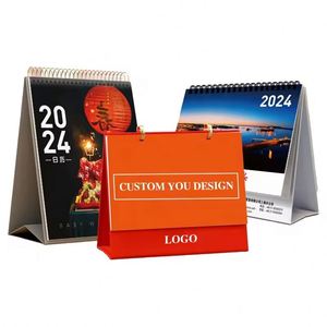 Xd213 Customizable Logo Photo Printing Saddle Stitch Spiral Binding Promotion Office Gift Custom Daily Monthly Calendar - Product Image 1