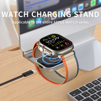 Support de voiture intelligent avec logo personnalisé, chargeur sans fil magnétique, base en alliage d'aluminium, support pour montre, téléphone portable 5W pour montre