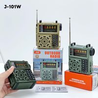 Radio portable multifonctionnelle de style militaire J101W pour le commerce extérieur, avec lecteur de carte AM/FM/SW et fonction plein spectre pour l'extérieur