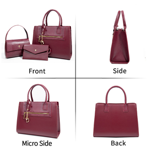 Luxe haute qualité dames mode PU cuir <span class=keywords><strong>3</strong></span> en 1 sac à main automne hiver 2024 femmes sacs à main - Product Image 2