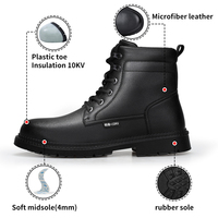Bottes de sécurité isolées LAnoudun 10KV, imperméables, tige en microfibre, pour l'hiver, pour hommes