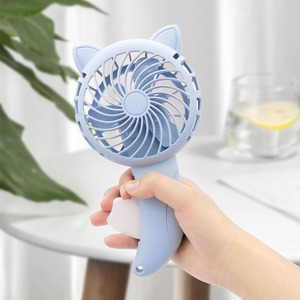 Không Khí Cầm Tay Làm Mát <span class=keywords><strong>Fan</strong></span> Phim Hoạt Hình Mèo Con Thiết Kế Nhựa Của Nhãn Hiệu Áp Lực Hai Pin Miễn Phí Cho Hộ Gia Đình Sử Dụng Tiếng Anh Bán Buôn - Product Image 2
