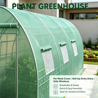 Petite serre de jardin pour patio, enclos pour plantes avec ouverture à fermeture éclair pour protéger les semis du gel, des oiseaux et des fortes pluies