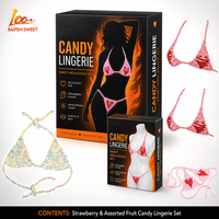 Sepenuhnya dapat disesuaikan Tablet permen Lingerie kekasih permen Bra & permen G-string Set