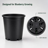 Pot de plantation pour myrtilles, pot à fond bombé avec couvercle en feuille de polycarbonate, épaissi pour une durabilité accrue, facile à retirer