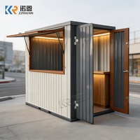 Kiosque de vente au détail en conteneur, magasin extérieur personnalisé pour les boissons, les desserts, les souvenirs et les services à emporter