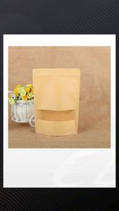 Wholesale Custom Recyclable MOPP/CPP Laminated Kraft Paper Stand Pouch <b>Zip</b> <b>Lock</b> Clear Window Customized Color 130 Thickness Food - Product Image 2