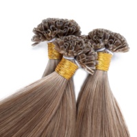 Extensions de cheveux humains vierges russes à pointe en U, pré-collées, double épaisseur, vente en gros, très demandées en salon