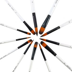 BOMEIJIA A0647R 6 pezzi in Nylon sintetico bianco perla pennelli per artista per pittura ad acquerello a olio acrilico - Product Image 3