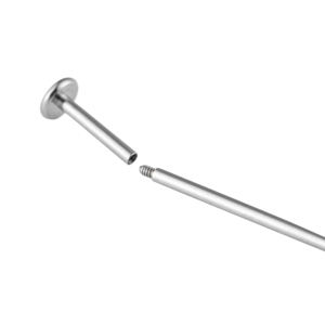 ステンレス製ガイドニードルリップリング腹ボタンリングピアスピアスピアス内部外部ねじBrincos De Aco Inoxidavel - Product Image 2