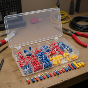 Assortiment de 1200 cosses de câblage pré-isolées en 18 tailles différentes pour les connexions électriques - Product Image 3
