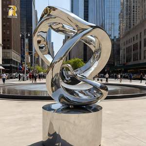 MILY Scultura Astratta Moderna in Acciaio Inossidabile di Grandi Dimensioni per Decorazione Esterna in Vendita - Product Image 4