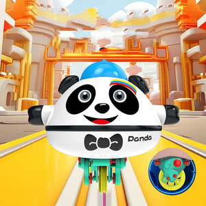 Nuevo Andador de cuerda floja eléctrico juego de pista de equilibrio Panda cerdo DIY juguete educativo rotación Spin Juguetes ciencia ingeniería Juguetes - Product Image 3