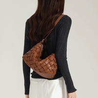 Sacs à bandoulière pour femmes en cuir PU personnalisés, tendance mode des marchés en ligne chinois, sacs tissés pour femmes