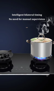 موقد غاز عالي الجودة من الفولاذ المقاوم للصدأ بشعلتين، موقد طهي مريح للاستخدام الداخلي على سطح الطاولة، موفر للطاقة من الفئة أ - Product Image 2