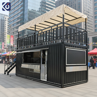 CAMPTRL Conteneur Remorque Food Truck Entièrement Équipé, Cuisine Mobile à 2 Niveaux, Chariot à Glaces, Café, Hot-dogs, Tacos, Boulangerie, Kiosque Alimentaire