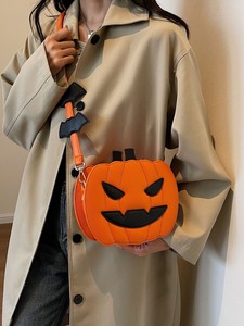 Bolso Bandolera de Calabaza LANJO, Bolso de Hombro Novedoso de Halloween con Diseño de Diablo para Mujer, Bolso Cruzado Divertido con Alas de Murciélago - Product Image 1