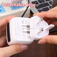 Chargeur mural USB Type C à double port PD 45W avec prise EU US UK, charge rapide, commande vocale, charge rapide universelle
