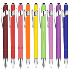 Stylos à bille de haute qualité, stylos métalliques colorés, stylos à bille avec stylet tactile, stylos à bille avec logo - Product Image 4
