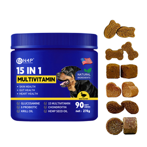 OEM 15-in-1 multivitaminico morbido mastica per cani cibo per animali domestici erbe probiotici integratore masticabile per la salute della pelle di intestino cura del cuore - Product Image 1