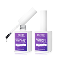 Unigel 15ml Gel Constructeur Transparent Sans Résidu UV/LED Auto-Nivelant pour Extension d'Ongles OEM/Marque Privée