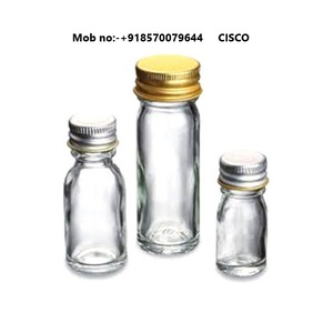 Botella de bisutería de boca estrecha McCartney de vidrio neutro transparente de la mejor calidad más vendida con tapón de rosca de aluminio para fines de investigación - Product Image 4