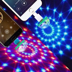 Mini Sound Controlled <strong>Mobile</strong> USB <strong>Disco</strong> Magic Ball Lamp 7 Color Led Stage Dj Light Can Be Used with <strong>Phone</strong> or Any 5v USB Port