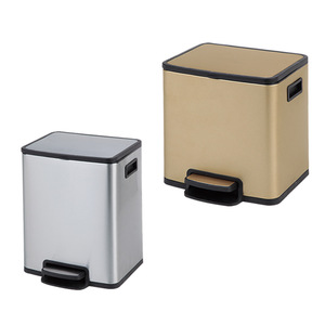 Stainless Steel Foot Operated Trash Can 5L Cylindrical Pedal <b>Bin</b> For Home Kitchen Bathroom Living Room - Product Image 3