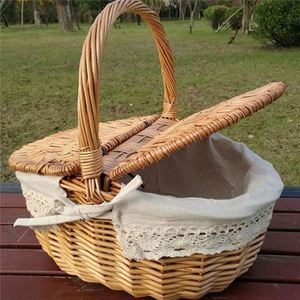 Juego de Picnic con Manta, Cesta para Frutas, Quesos, Flores, Vaina, Marca Preparar, Conjunto de Nevera con Cestas de Mimbre, Maleta y Bolsas para Champaña - Product Image 5