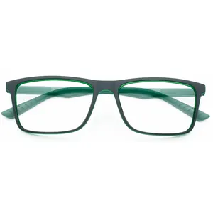 Hete Verkoop Optiek Plastic Vierkante Leesbril Mannen Klassiek Design Brillen Pc Materiaal Plastic Veer Scharnier Leesbril