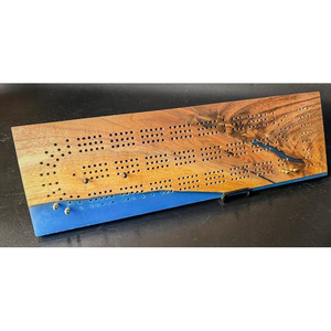 Jackaroo làm bằng tay bằng gỗ cribbage Hội Đồng Quản trị Azure màu xanh Epoxy 4-6 người chơi jackaroo Hội Đồng Quản trị trò chơi - Product Image 6