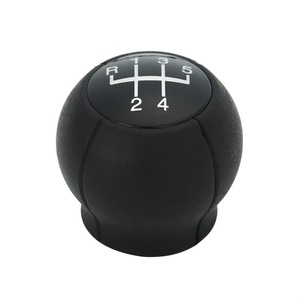 Opel Car Gear <b>Shift</b> <b>Knob</b> 5 Speed Black Leather Ergonomic Interior Part - Product Image 1